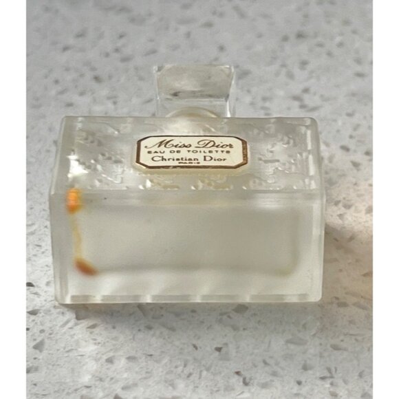 Miss Dior Christian Dior Mini Perfume Bottle Frosted Glass With Removable Lid - Picture 6 of 8